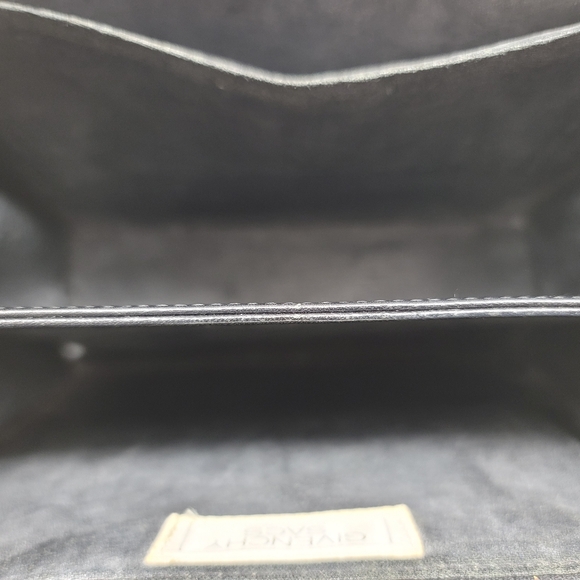 Vintage Givenchy Top Handle Kelly Black Leather Medium Tote Hand Bag Authentic - Picture 11 of 13